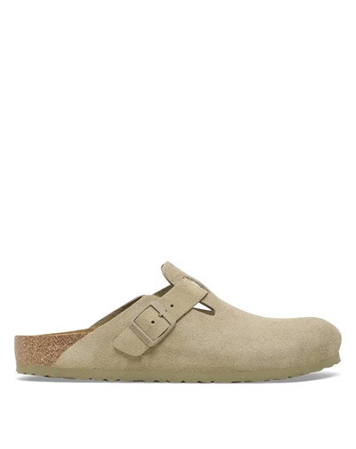 Birkenstock - Boston Suede Leather Sandal - Faded Khaki